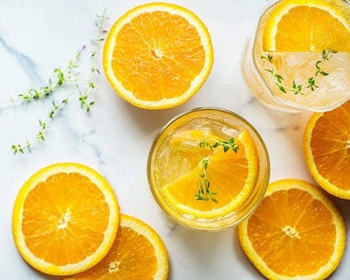 agua citricos naranja