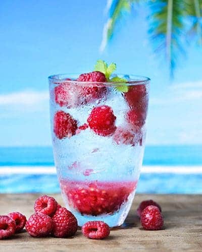 agua infusion frambuesa