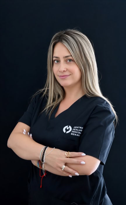 Sandra Terres, atención al paciente de Clínica Dental Benalúa